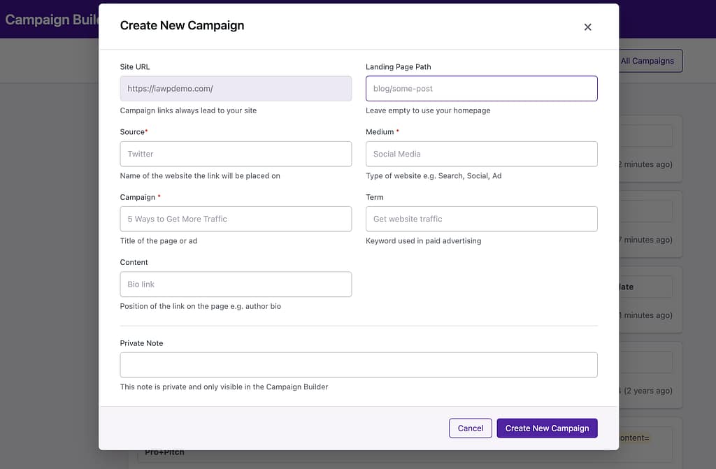 Campaign URL Builder