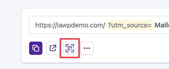 QR code button
