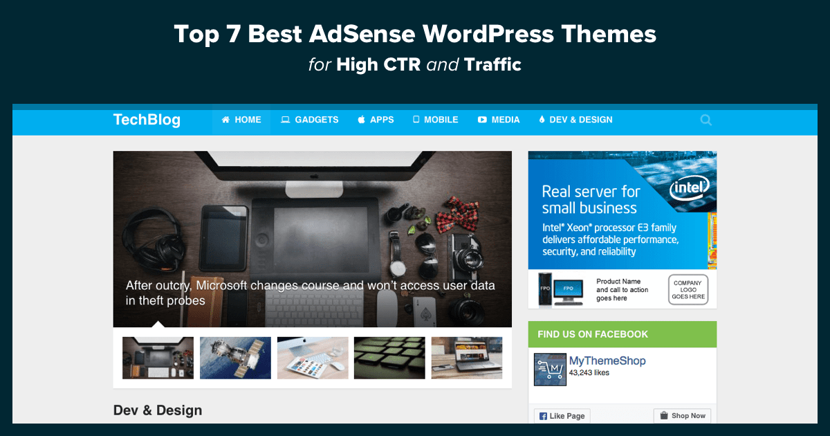 Top 10 Best AdSense WordPress Themes for High CTR and Traffic