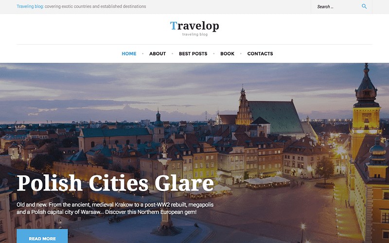 Travelop travel blog theme