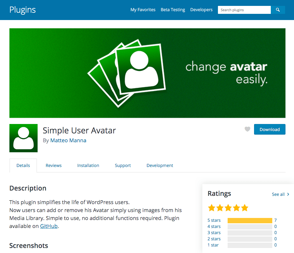 Avatar plugin. Plug avatars.