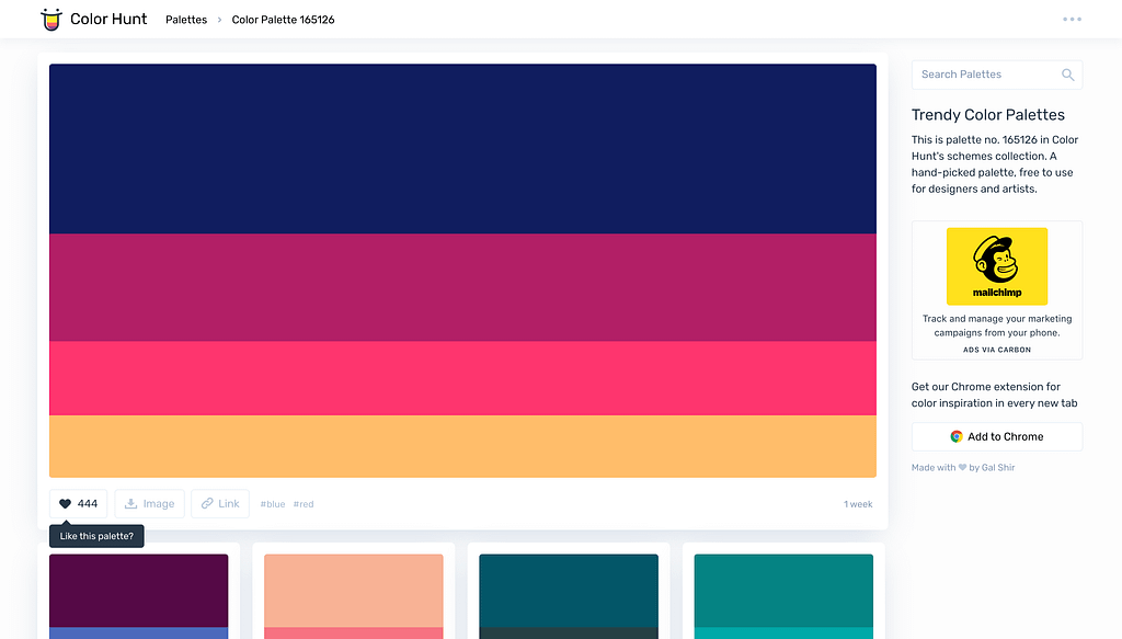Palette Page