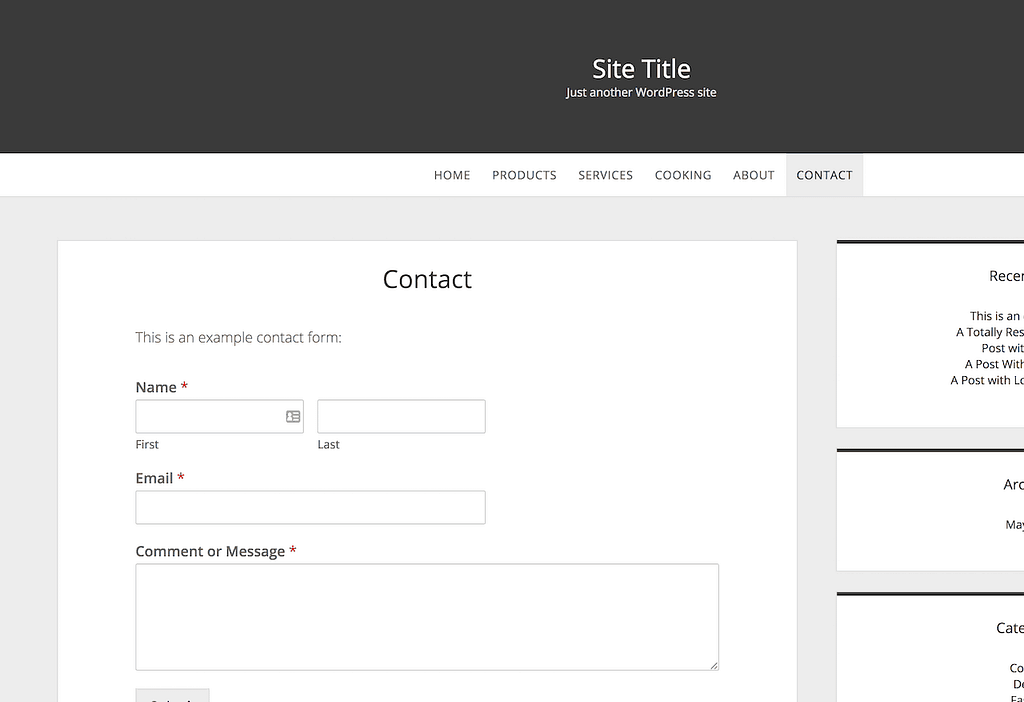 WPForms form on the front-end