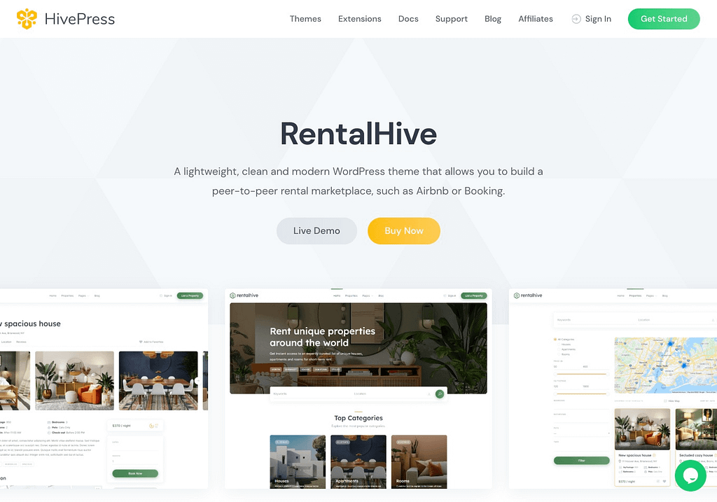RentalHive Website