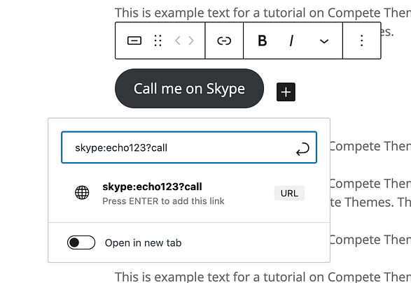 Liên kết nút Skype