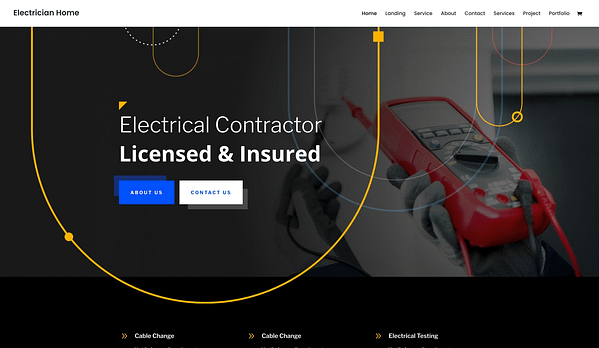 Divi  Electrician WordPress theme