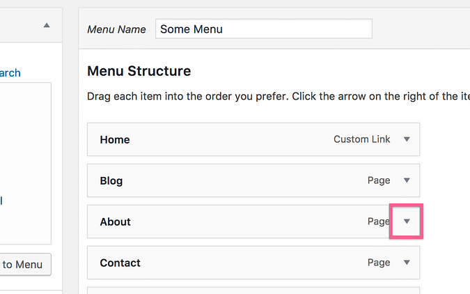 Drop-down button