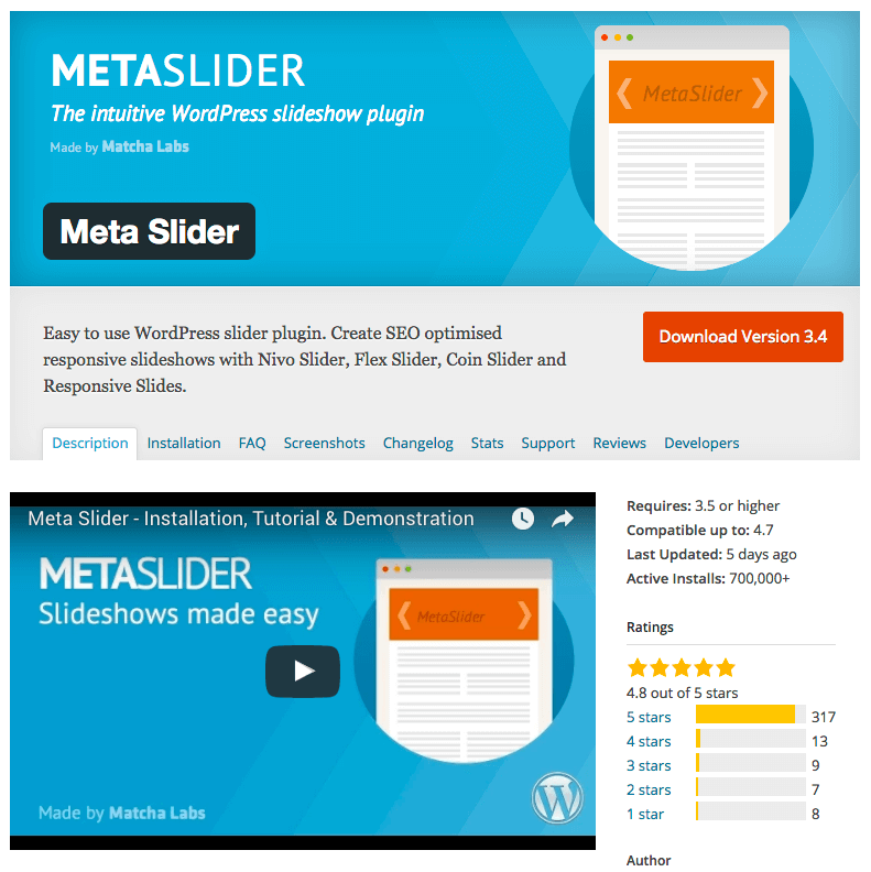 Meta Slider plugin