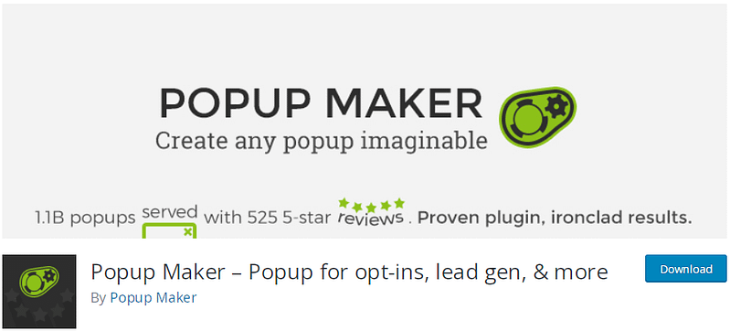 Popup Maker plugin