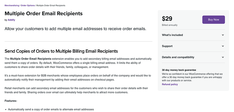Multiple Order Email Recipients plugin