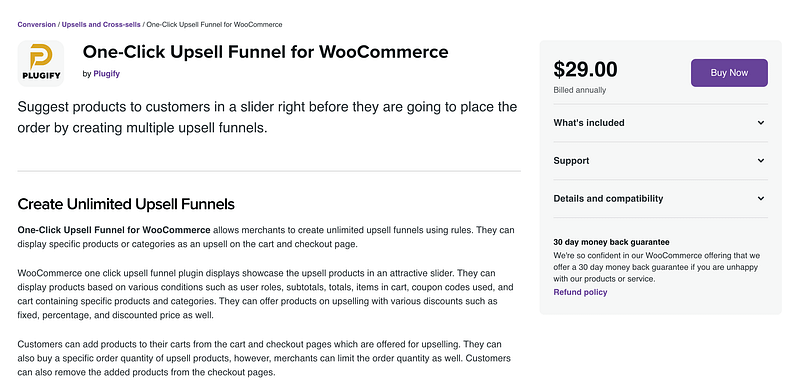 One-Click Upsell Funnel for WooCommerce plugin