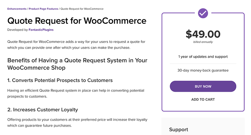 Quote Request for WooCommerce