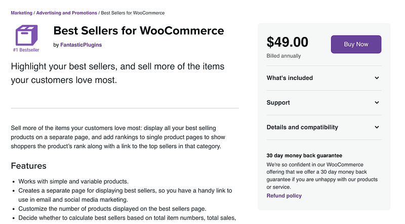 Best Sellers for WooCommerce plugin