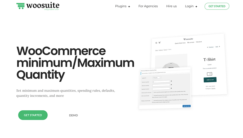 WooCommerce Minimum/Maximum Quantity plugin