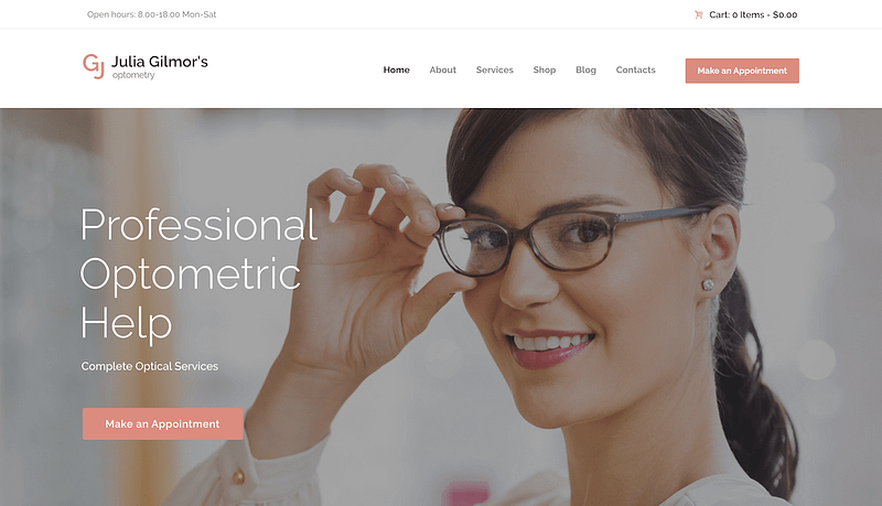 Optometry WordPress theme