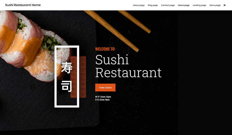 Divi Sushi restaurant template