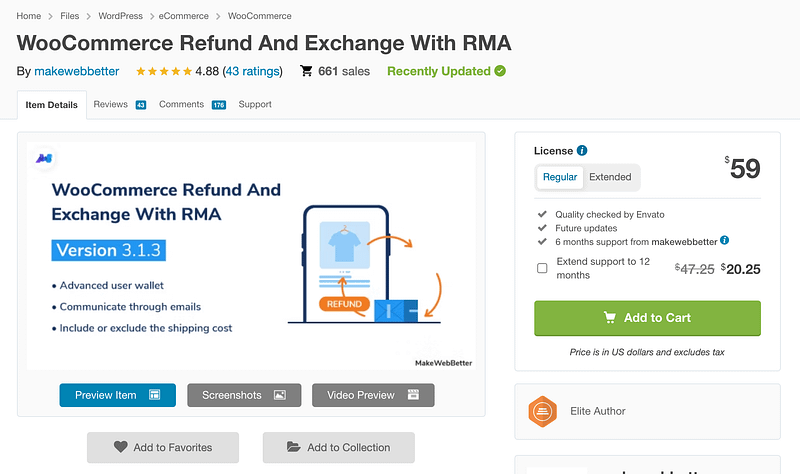 WooCommerce Refund & Exchange with RMA plugin