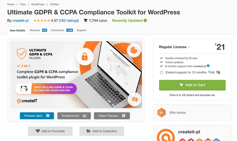 Ultimate GDPR & CCPA Compliance Toolkit plugin