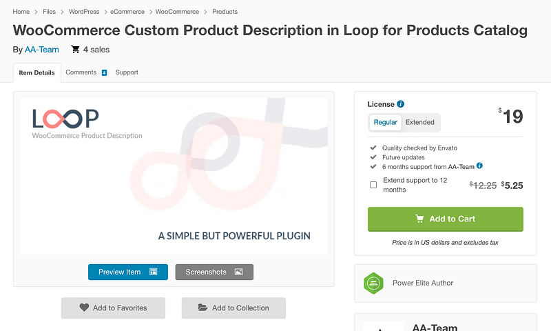 WooCommerce Custom Product Description plugin