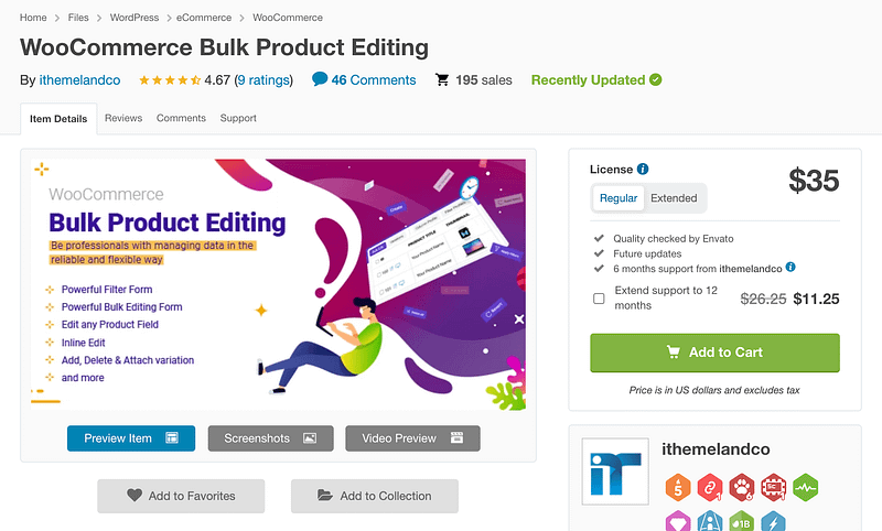 WooCommerce Bulk Product Editing plugin