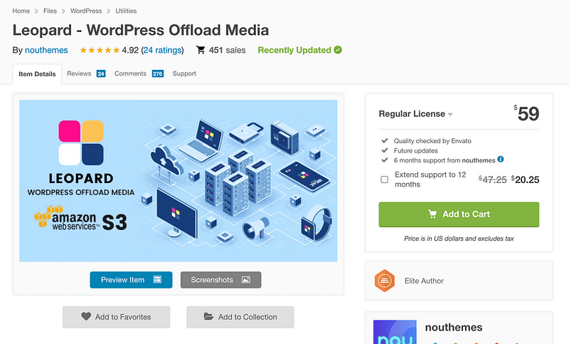 Leopard - WordPress Offload Media plugin