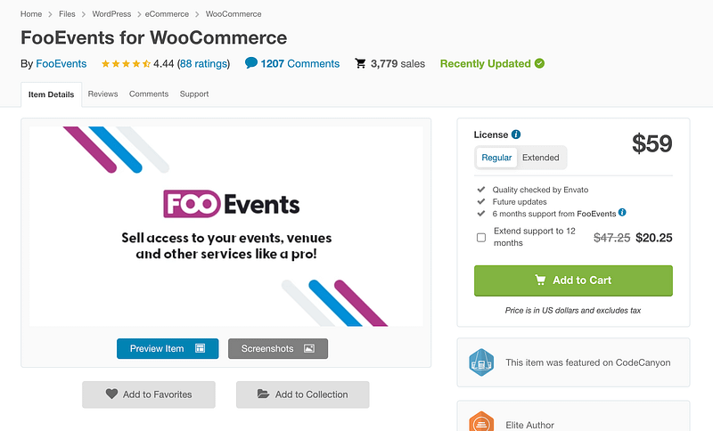 FooEvents for WooCommerce plugin