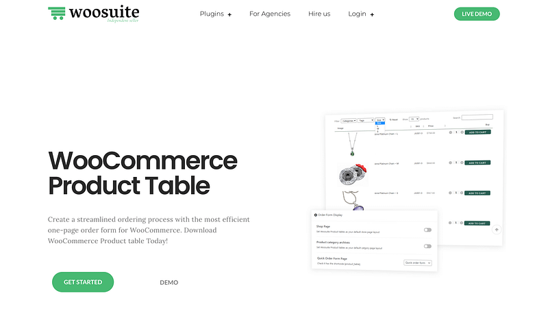 WooCommerce Product Table plugin