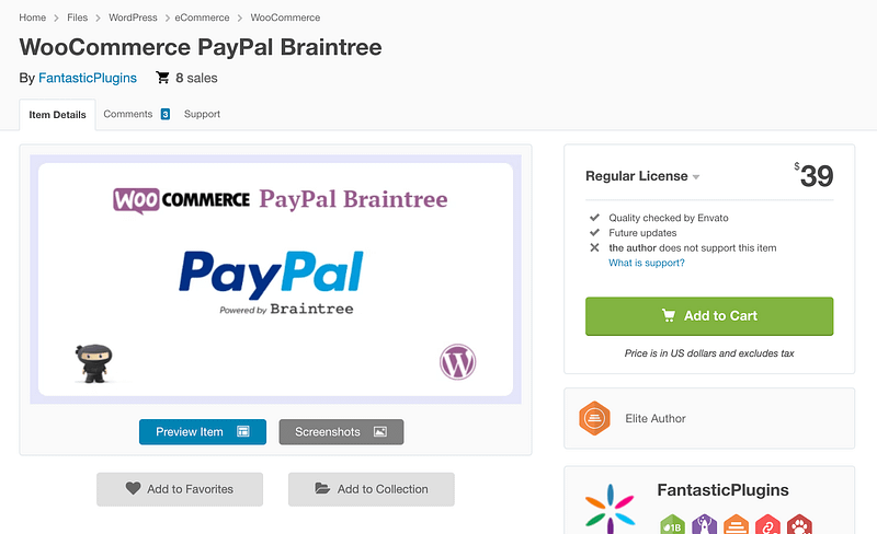 WooCommerce PayPal Braintree plugin