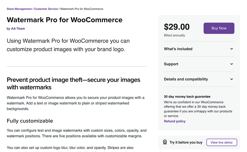 Watermark Pro for WooCommerce plugin
