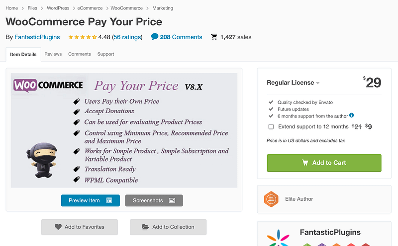 WooCommerce Pay Your Price plugin