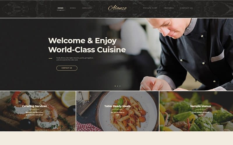 Alanzo Personal Chef Catering Wp Theme