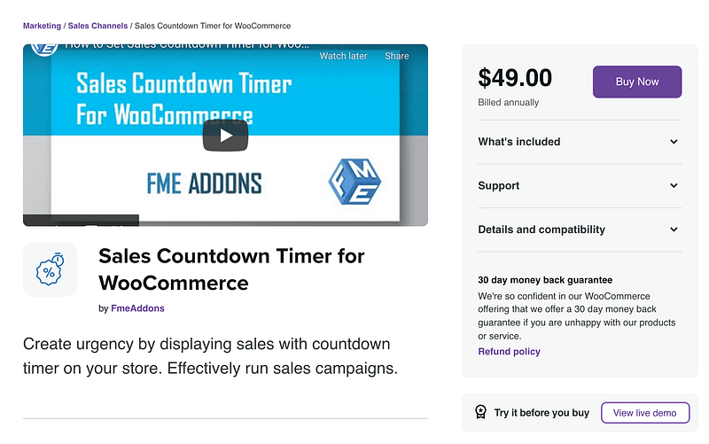 Sales Countdown Timer for WooCommerce plugin