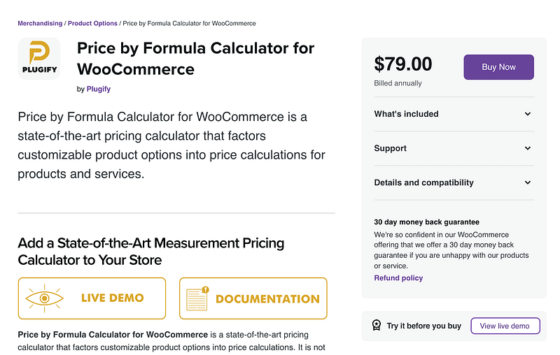Price By Formula Calculator for WooCommerce plugin