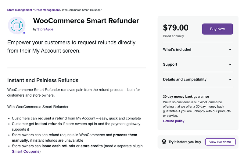 WooCommerce Smart Refunder plugin