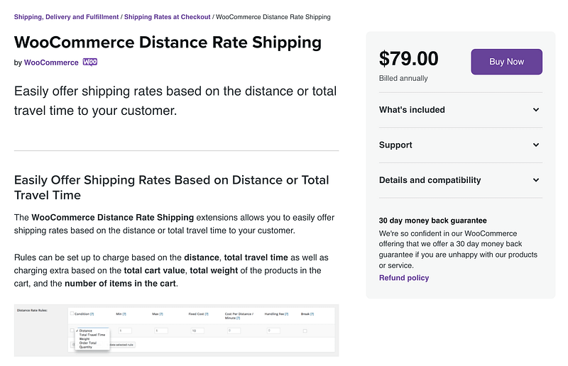WooCommerce Distance Rate Shipping plugin