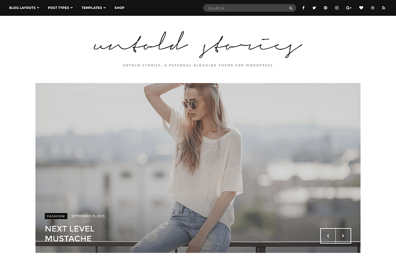 Untold Stories fashion blog theme