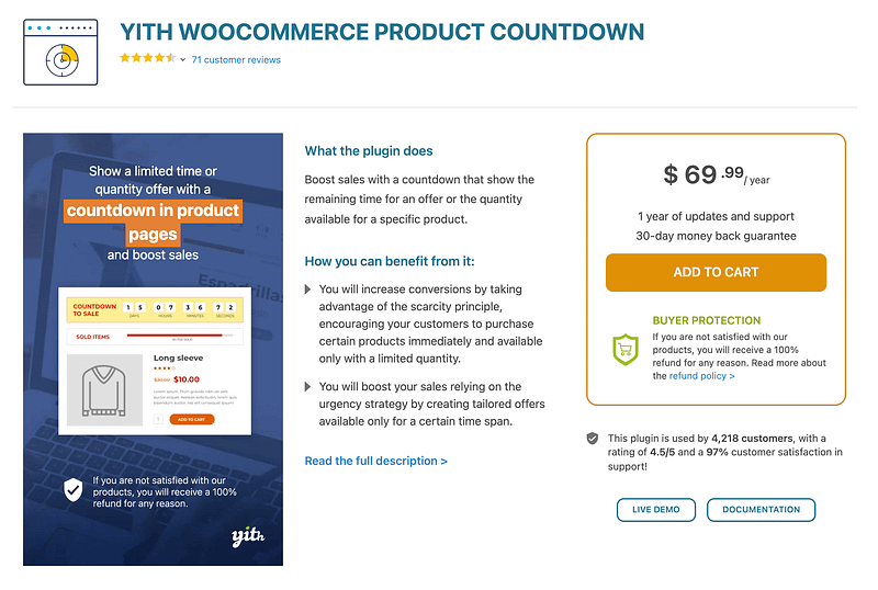 YITH WooCommerce Product Countdown plugin