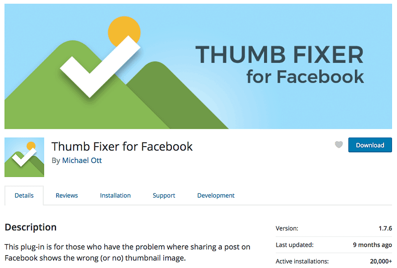 Thumb Fixer for Facebook plugin on wordpress.org