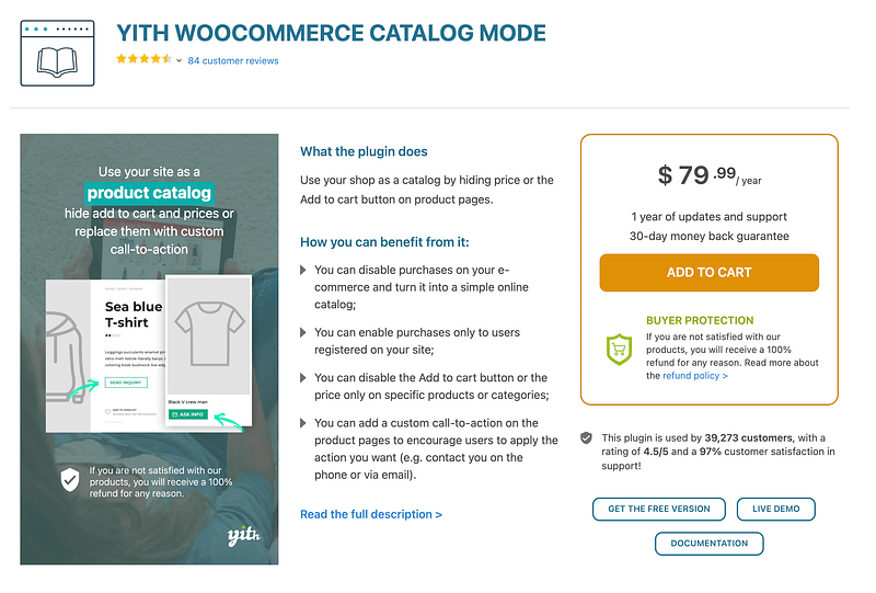 YITH WooCommerce Catalog Mode plugin