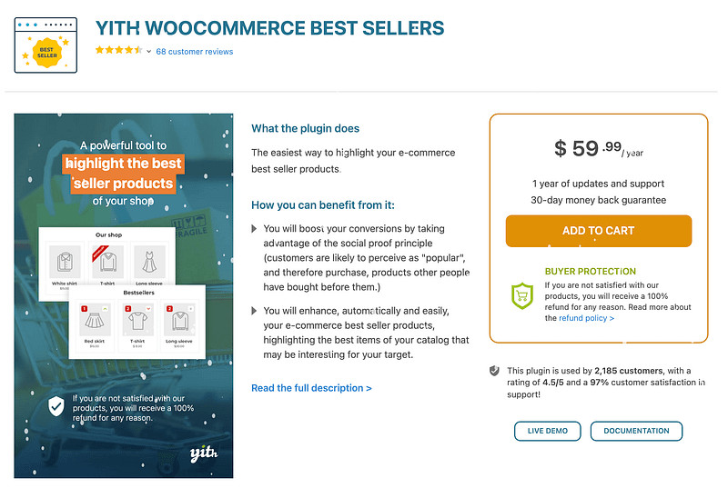 YITH WooCommerce Best Sellers plugin