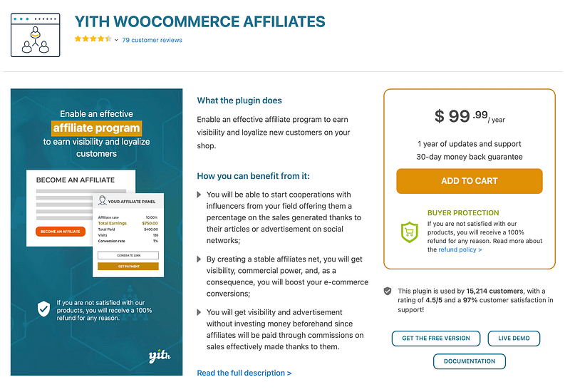 YITH WooCommerce Affiliates plugin