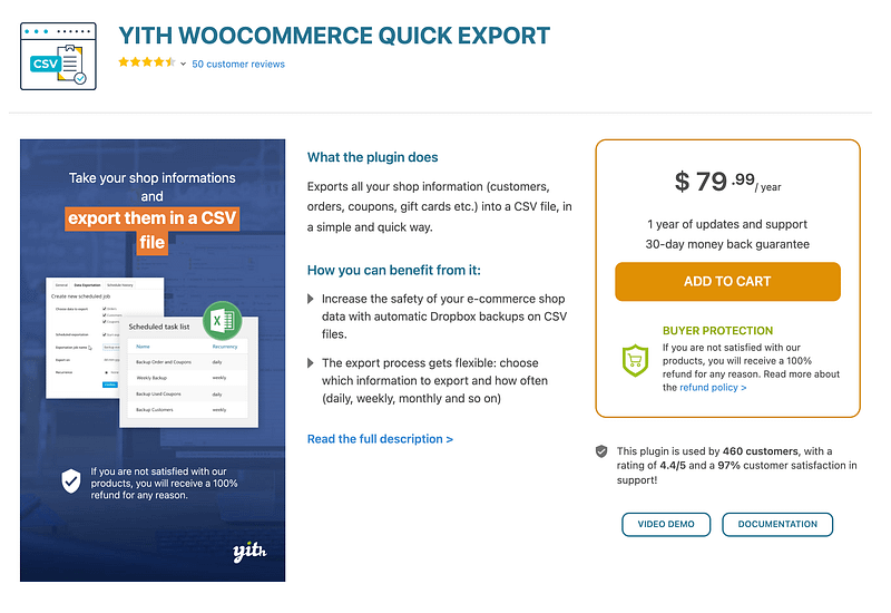 YITH WooCommerce Quick Export plugin