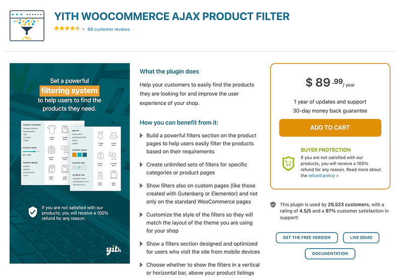 YITH WooCommerce Ajax Product Filter plugin