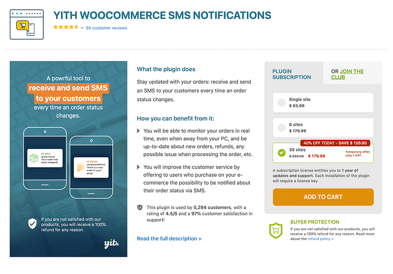 YITH WooCommerce SMS Notifications