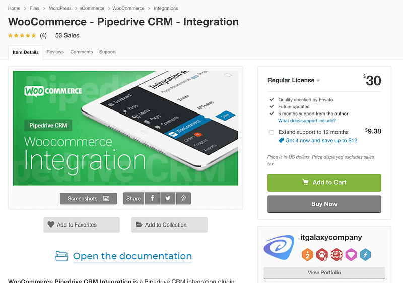 WooCommerce Pipedrive Integration plugin