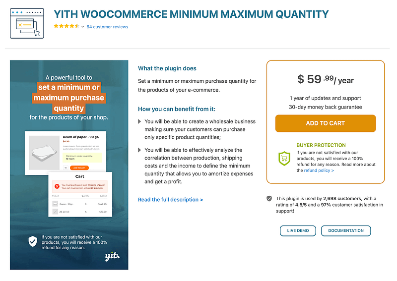 YITH WooCommerce Minimum Maximum Quantity