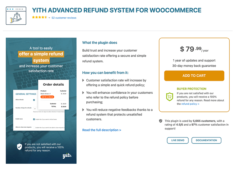 YITH Advanced Refund System for WooCommerce plugin