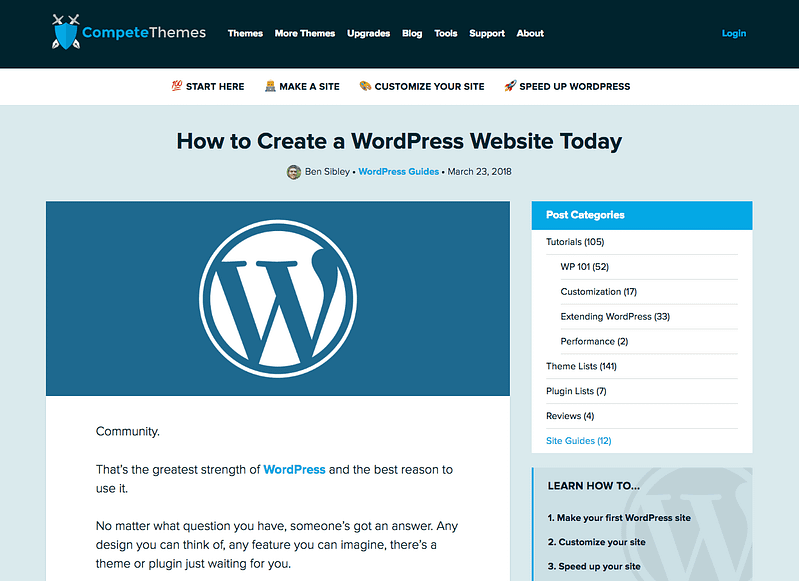 Create WordPress Site
