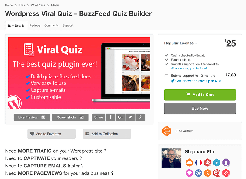 WordPress Viral Quiz plugin