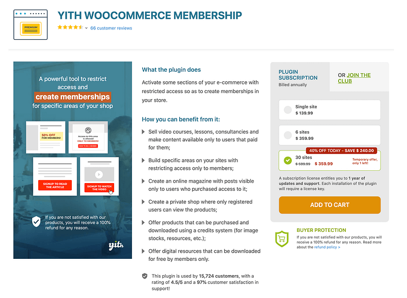 YITH WooCommerce Memberships